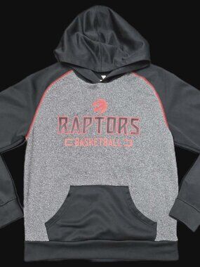 Toronto Raptors Basketball Fanatics Men’s Pullover Hoodie Gray Black Medium